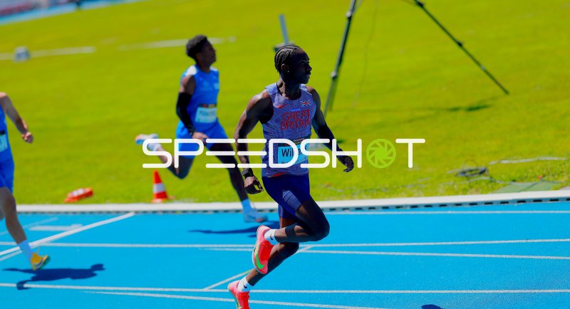 Dylan Williams (#218) im Sprint für Great Britain in Mannheim