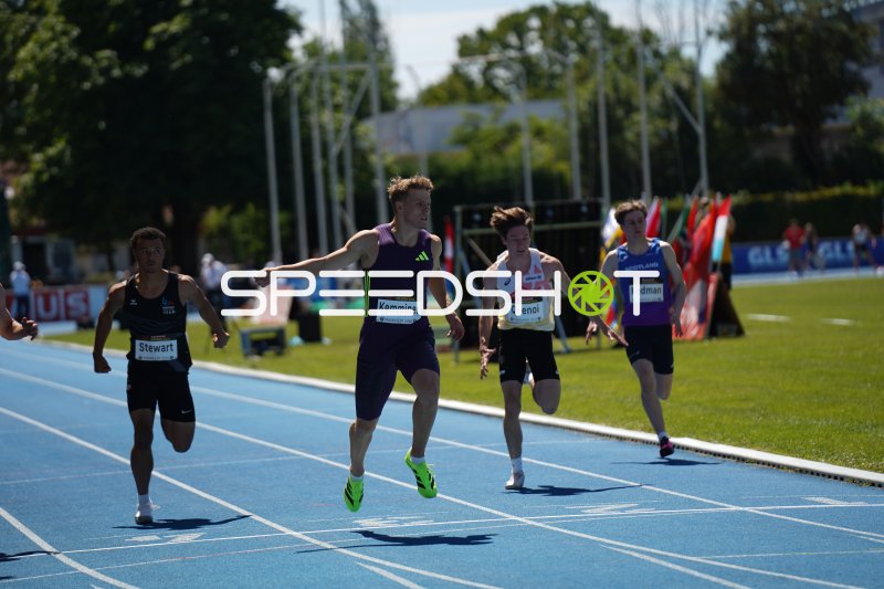 Jakob Kemminer beim Sprint im Michael-Hoffmann-Stadion Mannheim