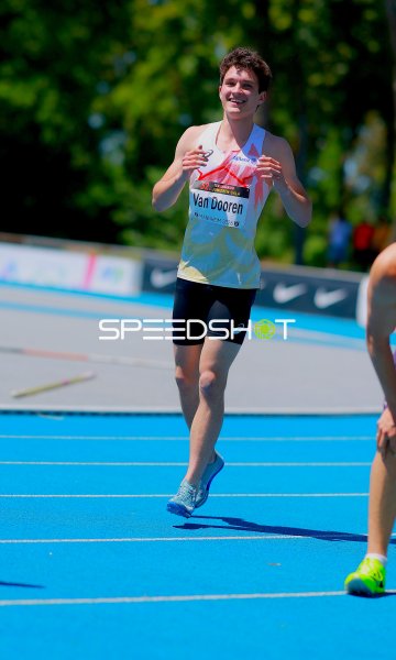 Sam Van Dooren (#132) beim Lauf im Michael-Hoffmann-Stadion Mannheim