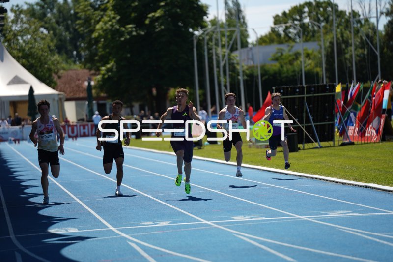Jakob Kemminer im Sprint-Finale beim Leichtathletik-Meeting in Mannheim