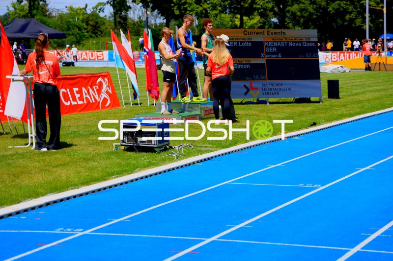 Siegerehrung bei der Leichtathletik im Michael-Hoffmann-Stadion Mannheim