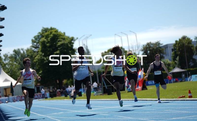 Vandezande, Eghagha, Otiora, Zimmermann und Emery im 100m-Sprint in Mannheim