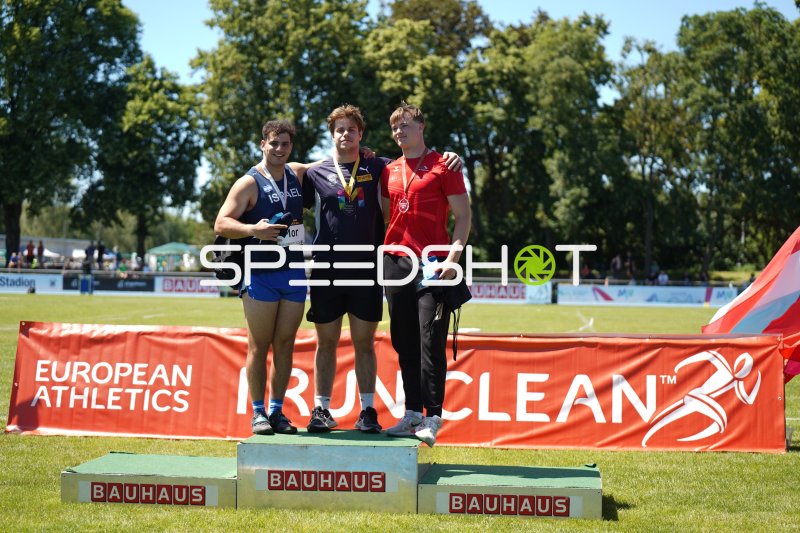 Siegerehrung bei European Athletics im Michael-Hoffmann-Stadion Mannheim