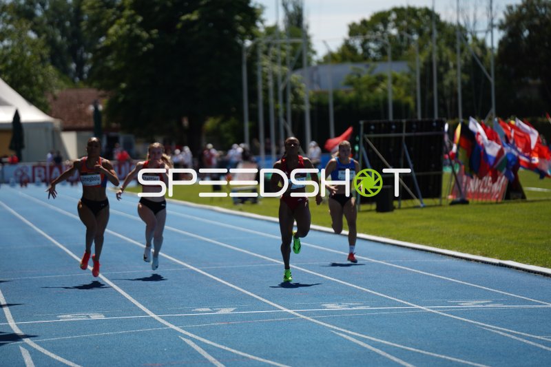 Sprintfinale der Frauen im Michael-Hoffmann-Stadion Mannheim