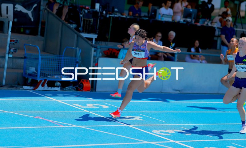 Nell Desir (#186) im Sprint beim Juniorengala Mannheim
