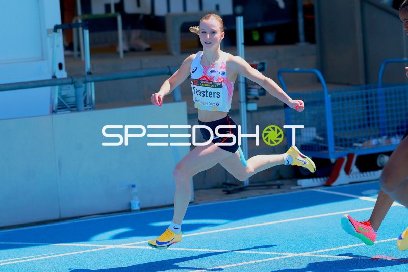 Lore Foesters (#105) beim Sprint bei der Junioren-Gala Mannheim