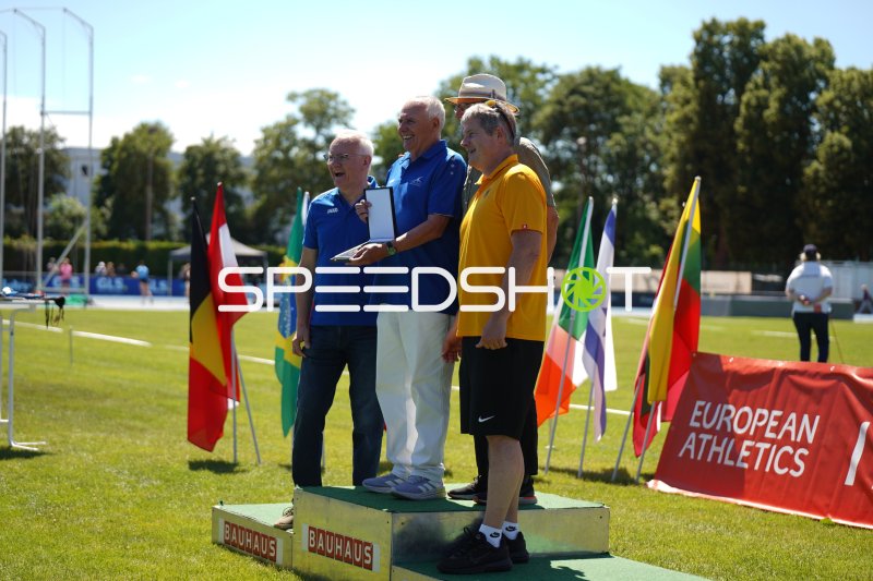 Siegerehrung bei der European Athletics im Michael-Hoffmann-Stadion Mannheim