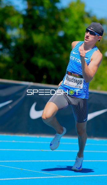 Ervin Markus Raudsepp (#150) beim Sprint im Michael-Hoffmann-Stadion Mannheim