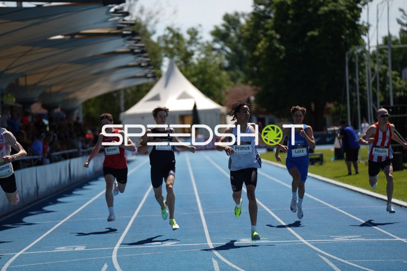Adrian Primus beim 400m-Lauf im Michael-Hoffmann-Stadion Mannheim