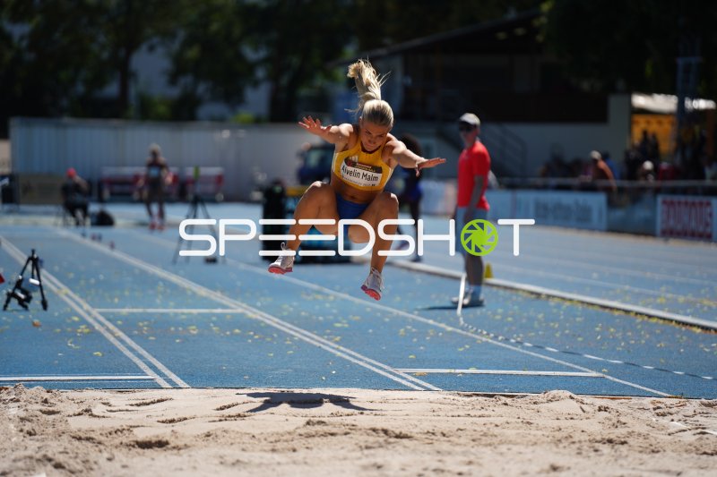 MALM Ella Alvelin (Sweden) beim Weitsprung im Michael-Hoffmann-Stadion Mannheim
