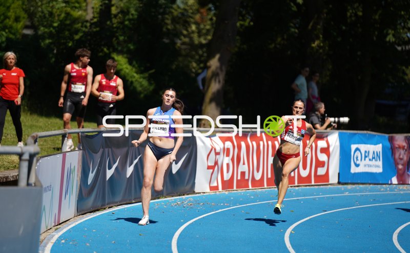 McLean (Scotland) und Schröder im 400m-Sprint beim Mannheim Gala