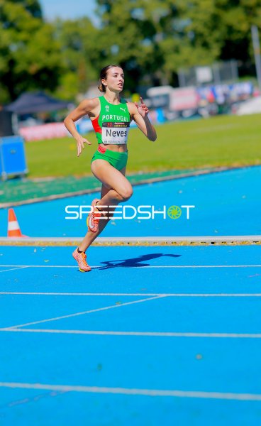 Cristina Neves (#286) beim 400m-Lauf im Michael-Hoffmann-Stadion Mannheim