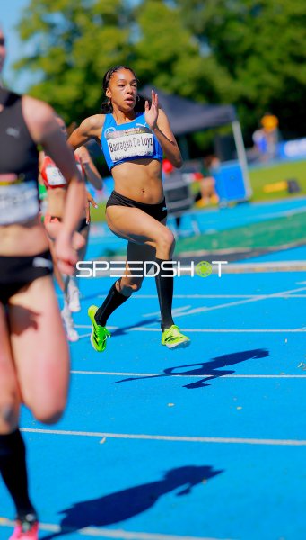 Liyana Barragan De Luyz (#24) beim Sprint im Michael-Hoffmann-Stadion Mannheim