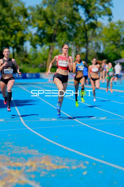 Hausammann und Amelie Kofler (#368) im 400m-Rennen in Mannheim