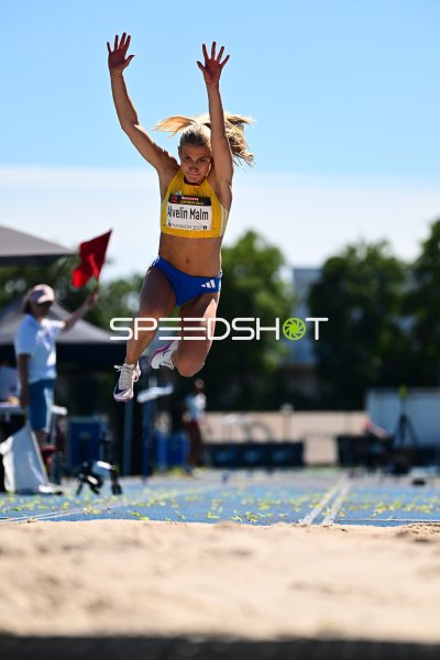 Ella Alvelin Malm (Sweden) beim Weitsprung in Mannheim