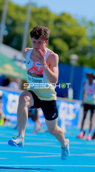 Sam Van Dooren (#132) beim Sprint bei der 32. Bauhaus Junioren-Gala Mannheim