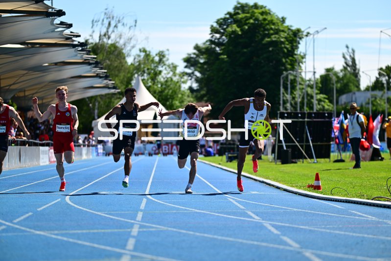 Sprintfinale im 100m-Lauf im Michael-Hoffmann-Stadion Mannheim