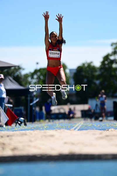 Emily Uzoma beim Dreisprung/Weitsprung im Michael-Hoffmann-Stadion Mannheim