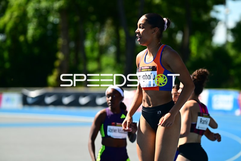 Oluchi Abelwe Ndubueze (#353) beim Laufwettbewerb im Michael-Hoffmann-Stadion Mannheim