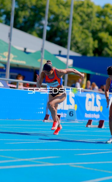 Umegbolu beim Sprint-Start im Michael-Hoffmann-Stadion Mannheim
