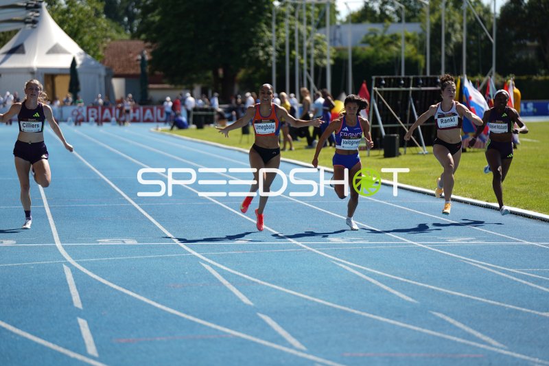 Sprintfinale der Frauen im Michael-Hoffmann-Stadion Mannheim
