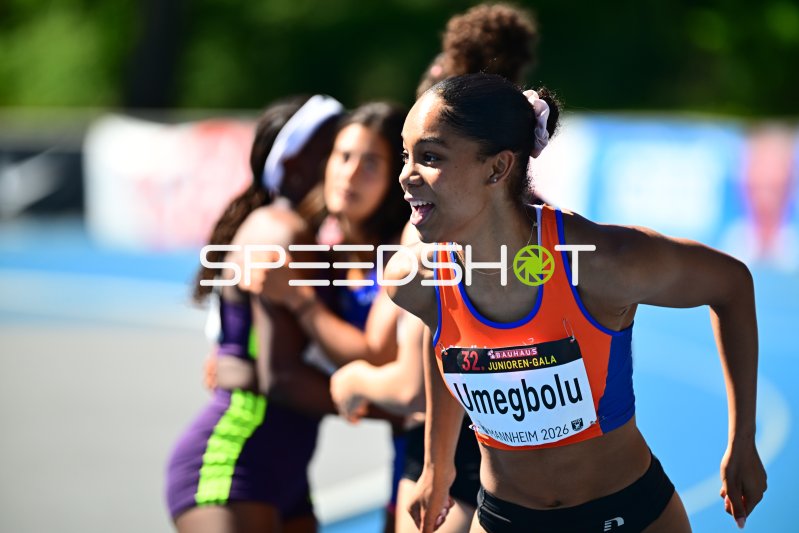 Joy Umegbolu beim Sprint bei der 32. Junioren-Gala Mannheim 2026