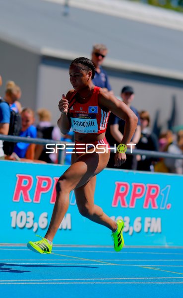 Anochili Lena beim Sprint im Michael-Hoffmann-Stadion Mannheim