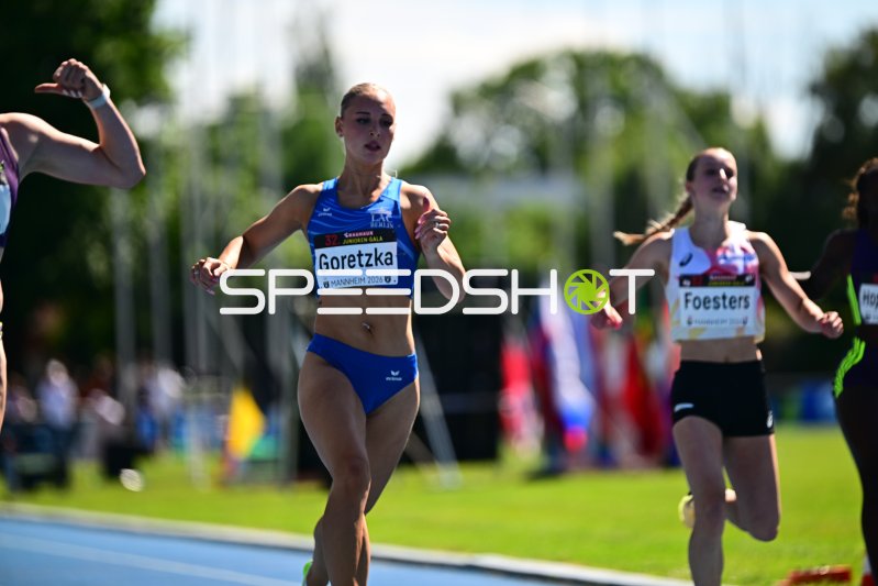 Emma Goretzka (#23) im Sprint beim Bauhaus Junioren-Gala Mannheim