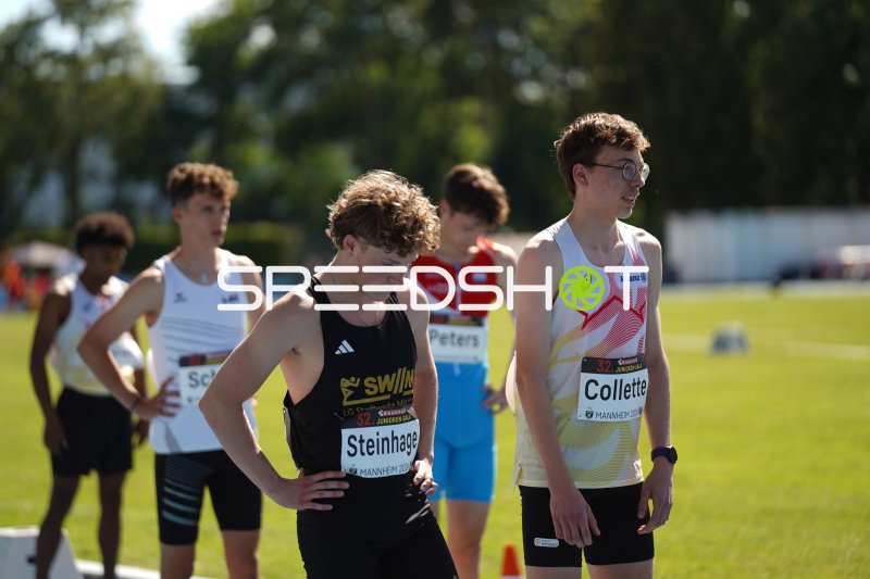 Lionel Steinhage (#37) und François Collette (#94) beim 800m-Start in Mannheim