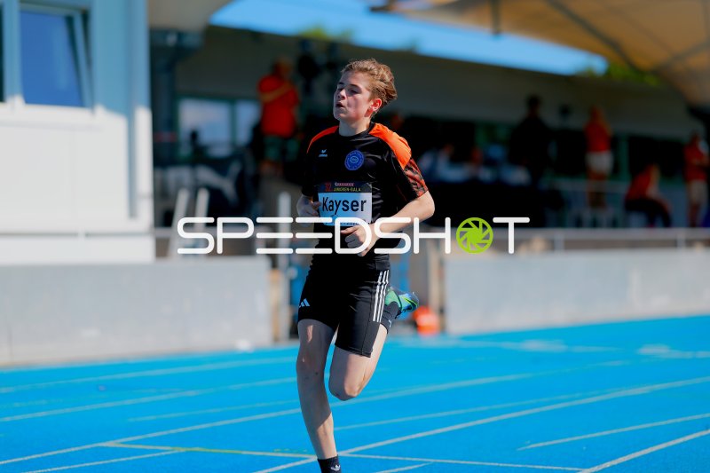 Santiago Kayser (#634) beim Sprint im Michael-Hoffmann-Stadion Mannheim
