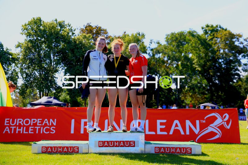 Siegerehrung bei European Athletics im Michael-Hoffmann-Stadion Mannheim