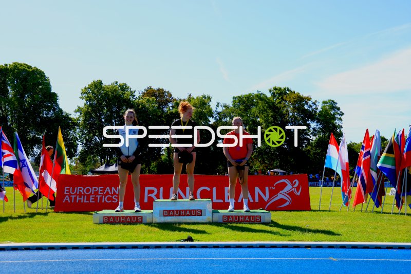 Siegerehrung bei European Athletics im Michael-Hoffmann-Stadion Mannheim
