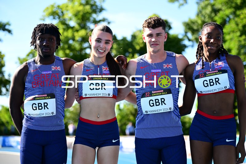 Great Britain Staffel-Team bei der 32. Junioren-Gala Mannheim 2026