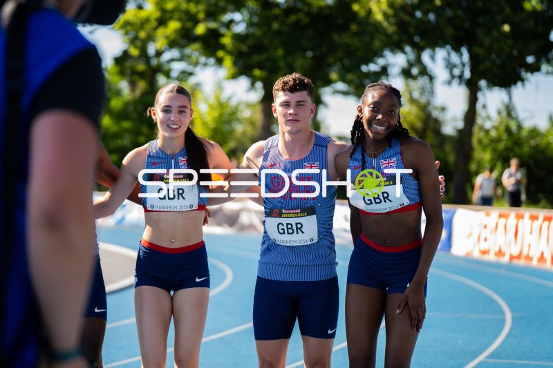 Great Britain Athleten bei der 32. Bauhaus Junioren-Gala in Mannheim