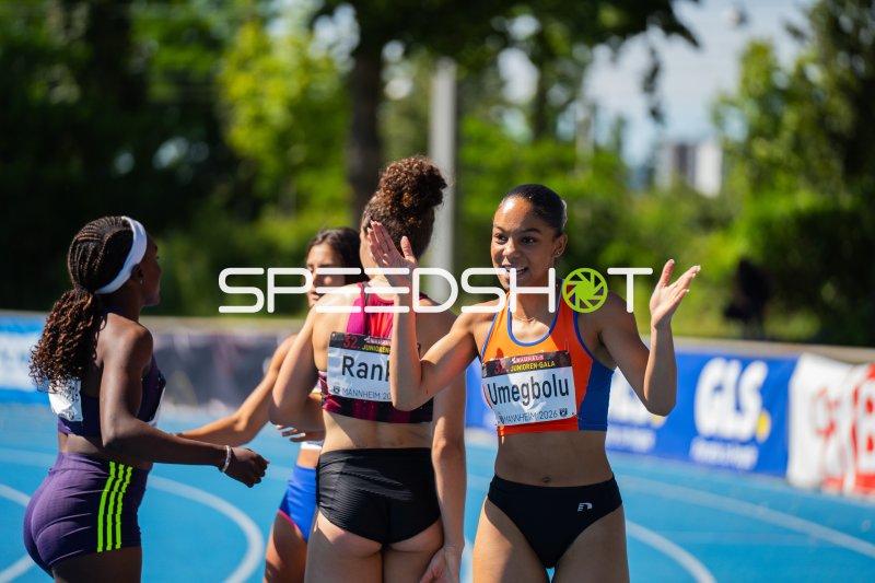 Joy Umegbolu (#335) nach dem Rennen bei der Junioren-Gala Mannheim