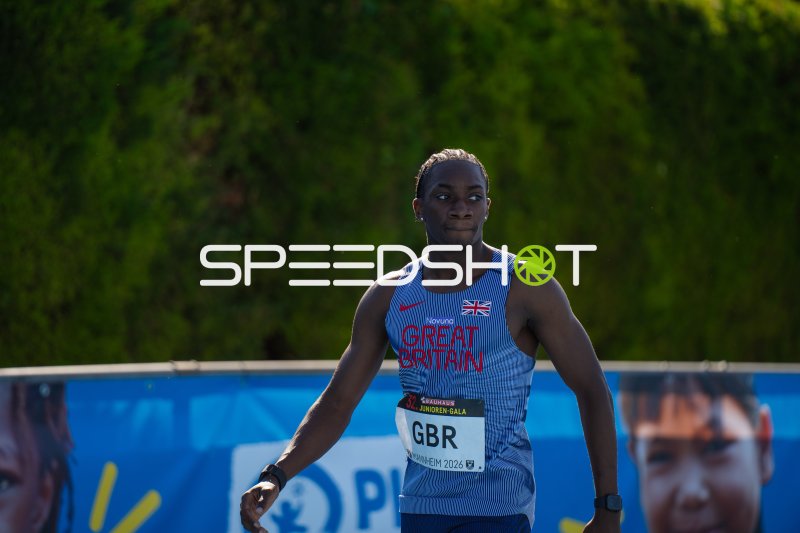 Great-Britain-Athlet bei der Junioren-Gala Mannheim 2026