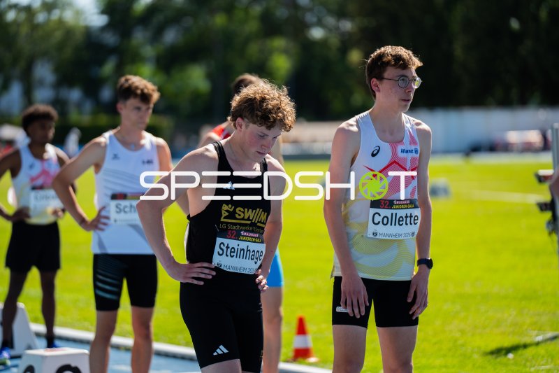 Lionel Steinhage und François Collette beim 800m-Start in Mannheim