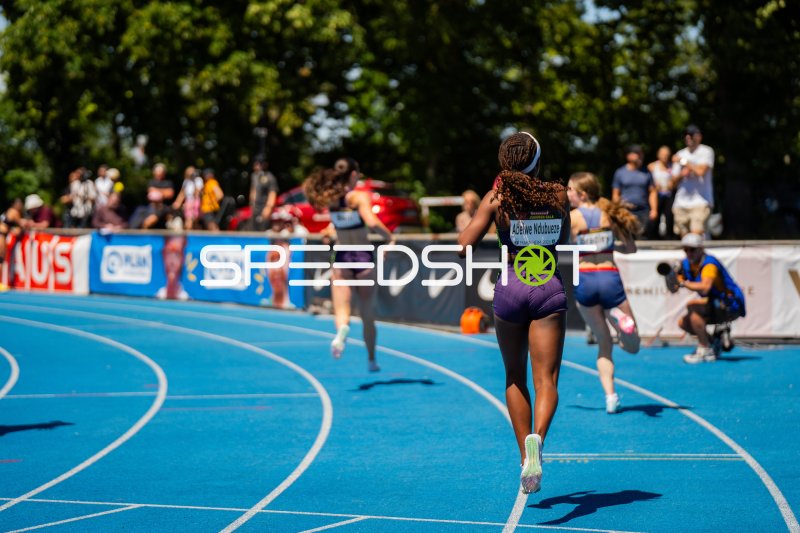 Oluchi Abelwe Ndubueze (#353) beim Sprint im Michael-Hoffmann-Stadion Mannheim