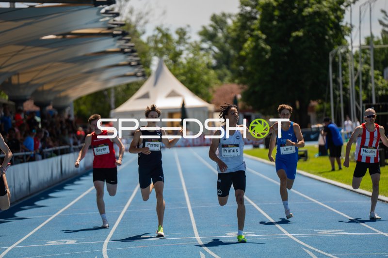 Adrian Primus und Johannes Lorz im 400m-Lauf im Michael-Hoffmann-Stadion Mannheim