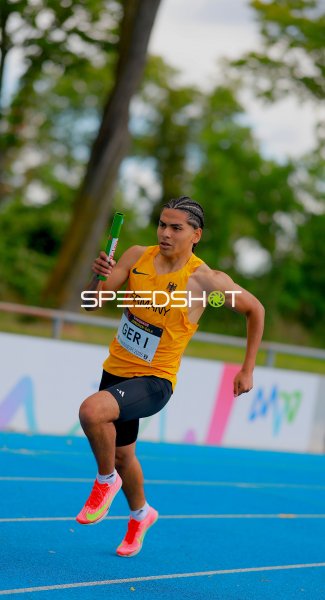 Deutschland (GER I) beim 4x100m-Staffellauf in Mannheim