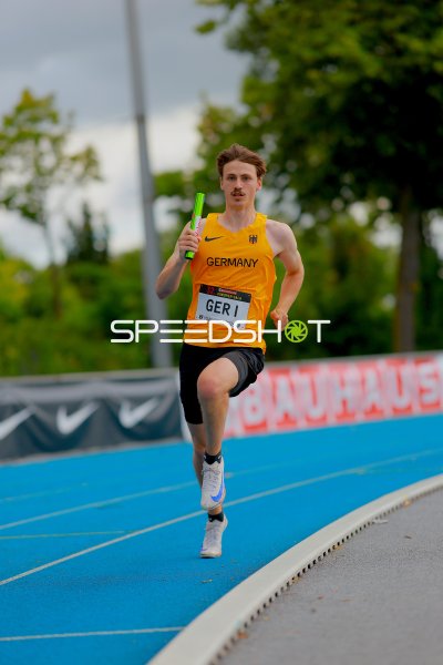 Nikolas Raeth beim 4x400m-Staffellauf für Germany I in Mannheim