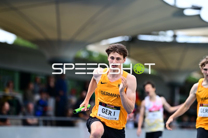 Nikolas Raeth beim 4x400m-Staffellauf für Germany I in Mannheim