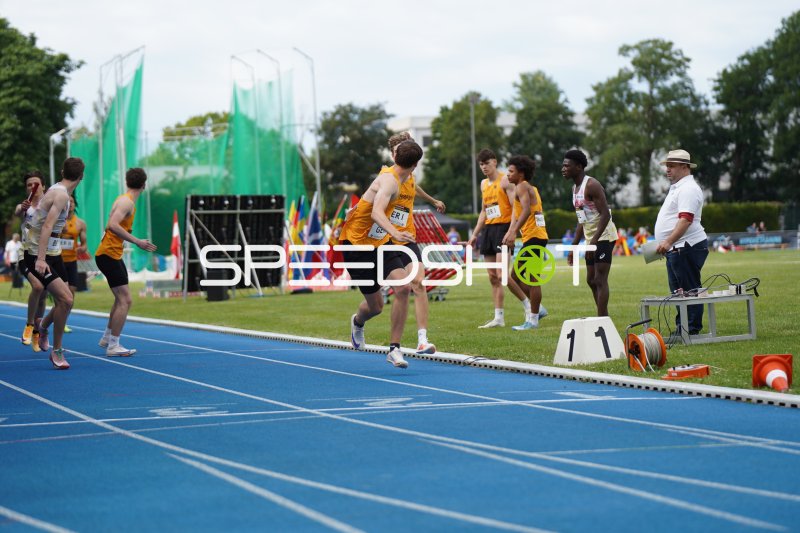 4x100m-Staffel Germany beim Wechsel im Michael-Hoffmann-Stadion Mannheim