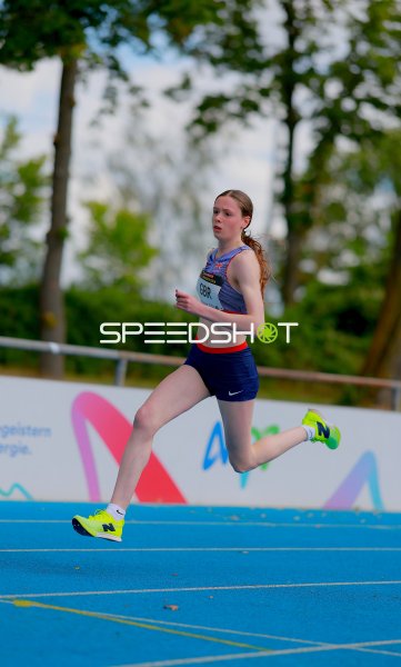 Athletin aus Great Britain beim Sprint im Michael-Hoffmann-Stadion Mannheim