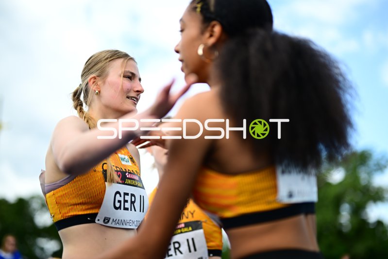 GER II Athletinnen beim Junioren-Gala Meeting in Mannheim