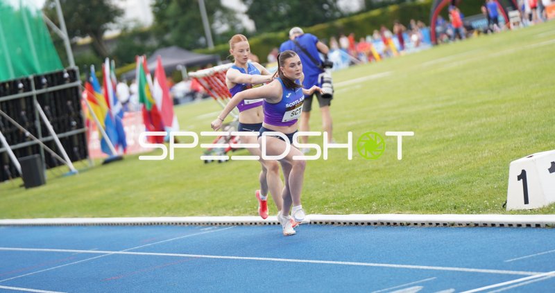 Staffelübergabe im Sprint beim Leichtathletik-Meeting in Mannheim