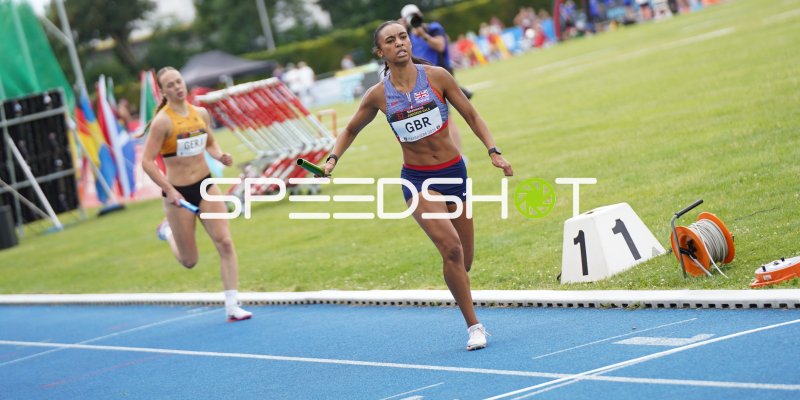 4x400m-Staffel: Great Britain vor Deutschland beim Juniorenmeeting Mannheim