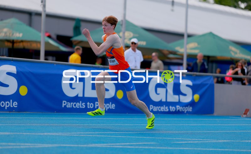 Tom Rutter (#210) beim Sprint im Michael-Hoffmann-Stadion Mannheim