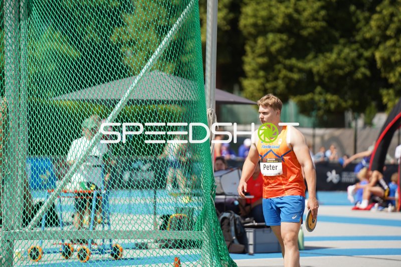 Hidde Peter (#259) beim Diskuswurf im Michael-Hoffmann-Stadion Mannheim