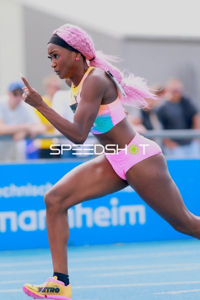 Daryl Ndasi beim Sprint im Michael-Hoffmann-Stadion Mannheim
